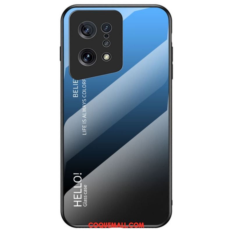 Coque Oppo Find X5 Verre Trempé Hello