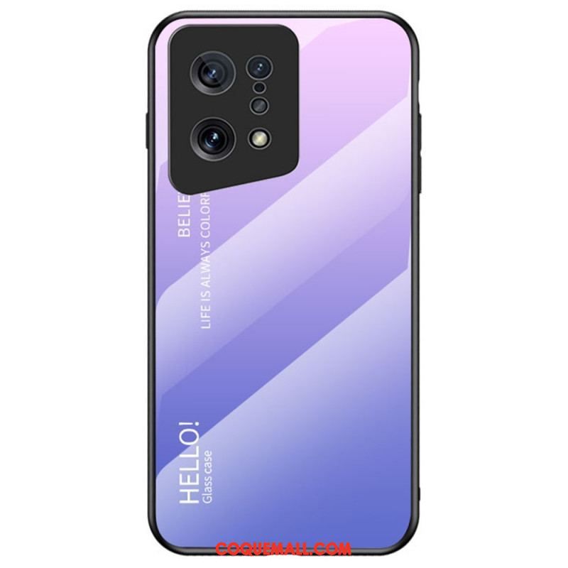 Coque Oppo Find X5 Verre Trempé Hello