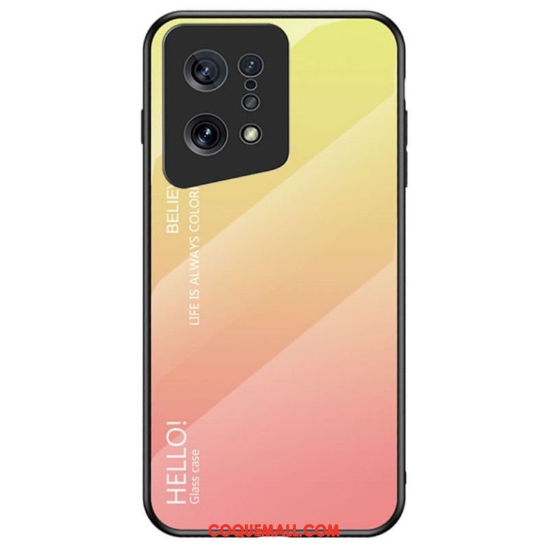 Coque Oppo Find X5 Verre Trempé Hello