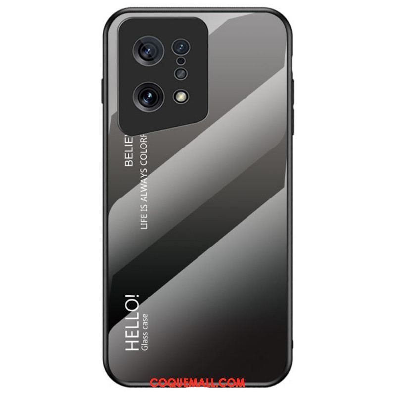 Coque Oppo Find X5 Verre Trempé Hello