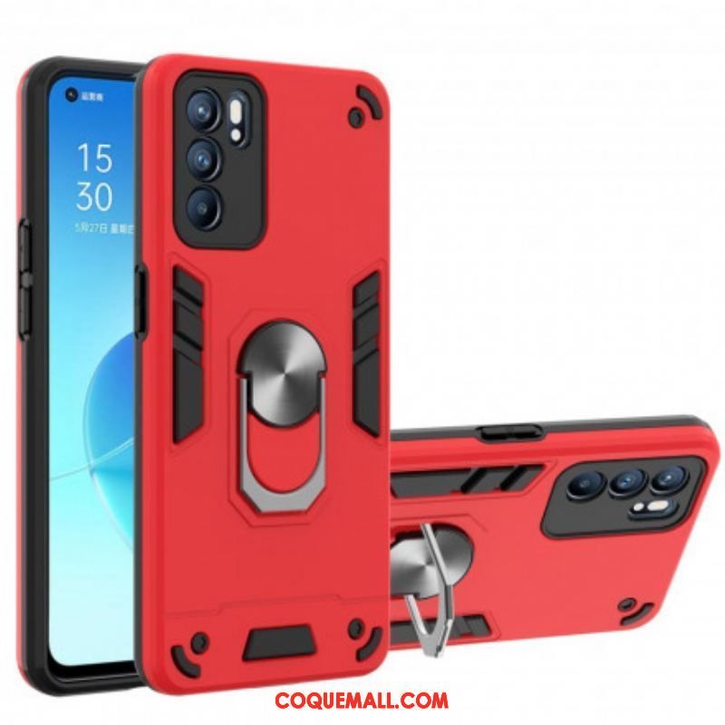 Coque Oppo Reno 6 5G Détachable Anneau-Support