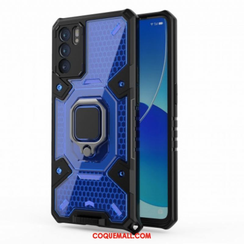 Coque Oppo Reno 6 5G Nid d'Abeille avec Anneau