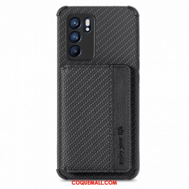 Coque Oppo Reno 6 5G RFID Porte-Cartes Support