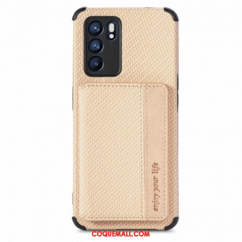 Coque Oppo Reno 6 5G RFID Porte-Cartes Support