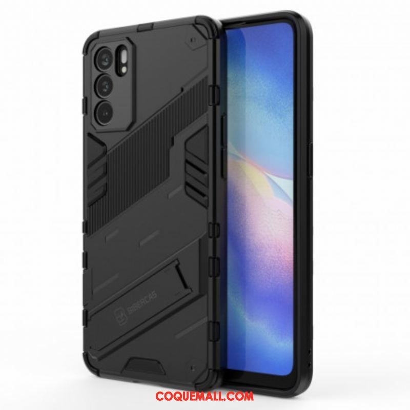 Coque Oppo Reno 6 5G Support Amovible Deux Positions Mains Libres