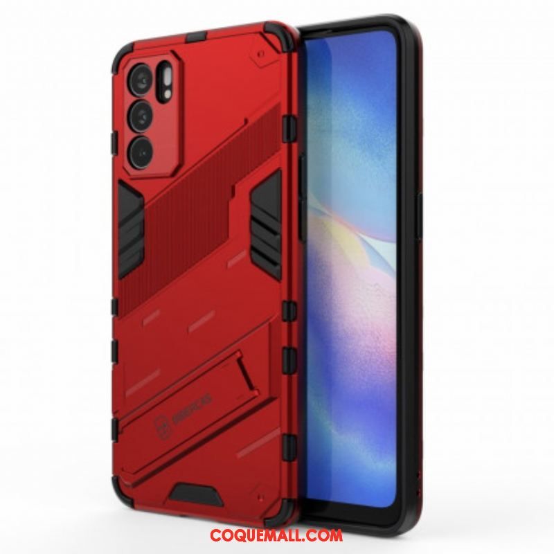 Coque Oppo Reno 6 5G Support Amovible Deux Positions Mains Libres