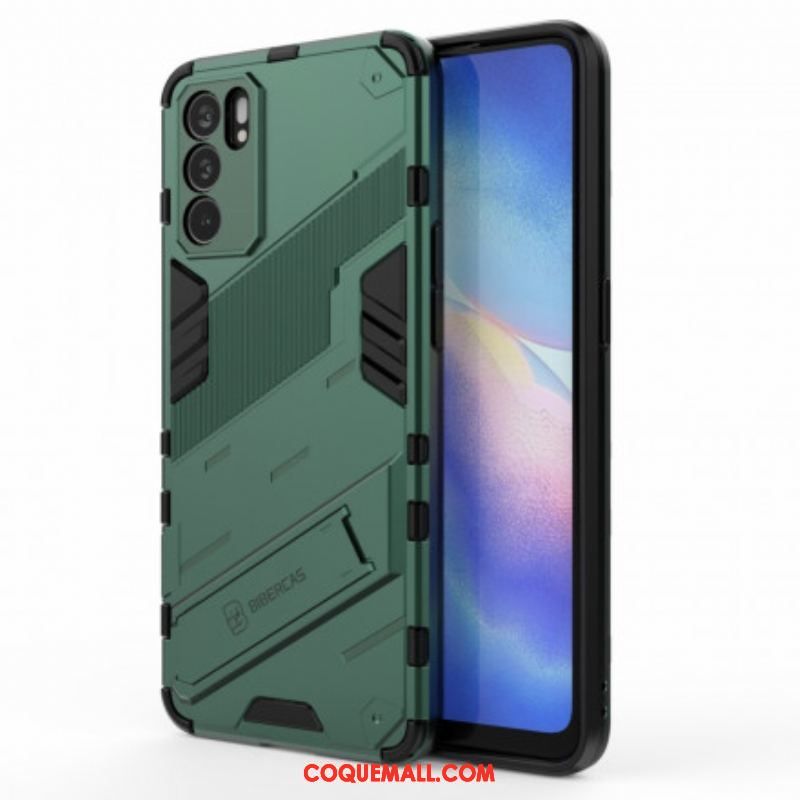 Coque Oppo Reno 6 5G Support Amovible Deux Positions Mains Libres