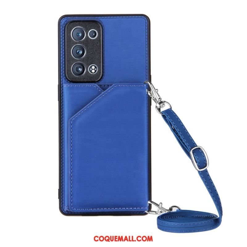 Coque Oppo Reno 6 Pro 5G Porte-cartes et Bandoulière