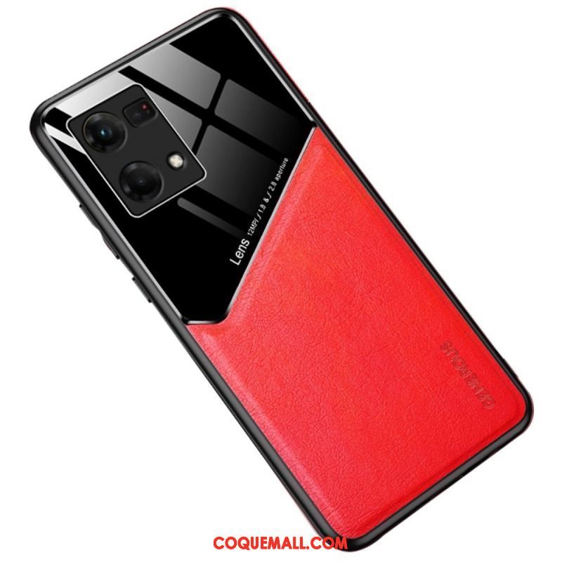 Coque Oppo Reno 7 Simili Cuir Haut de Gamme