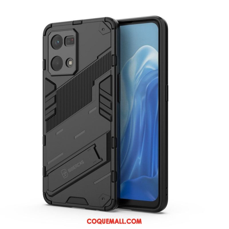 Coque Oppo Reno 7 Support Amovible Deux Positions Mains Libres