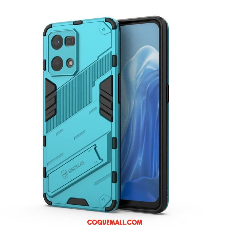 Coque Oppo Reno 7 Support Amovible Deux Positions Mains Libres