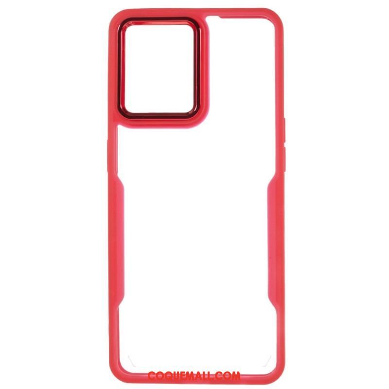 Coque Oppo Reno 7 Transparente Acrylique et Contour Coloré