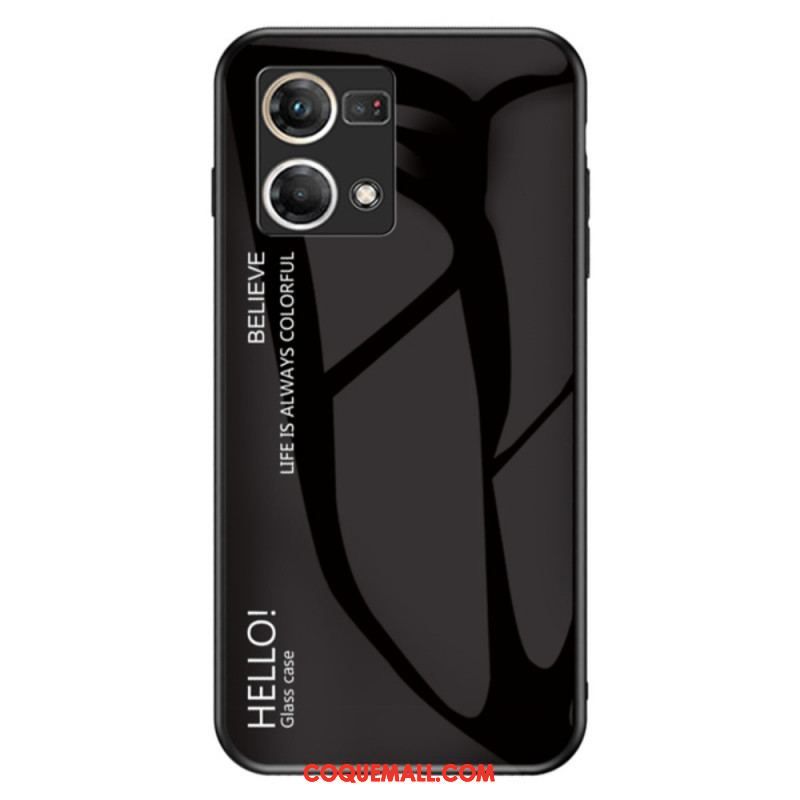 Coque Oppo Reno 7 Verre Trempé Hello