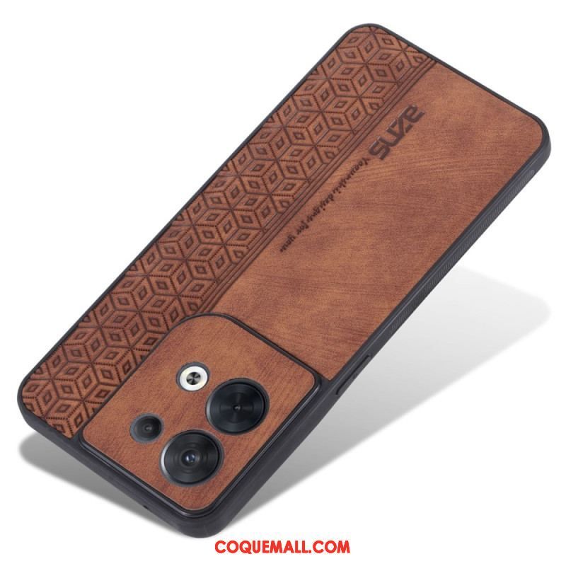 Coque Oppo Reno 8 Effet Cuir AZNS