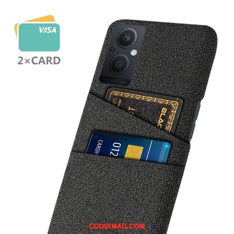 Coque Oppo Reno 8 Lite Tissu Porte-Cartes