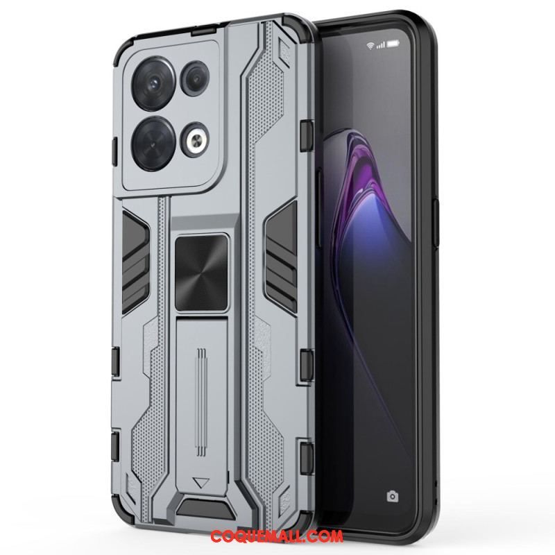 Coque Oppo Reno 8 Support Amovible Vertical et Horizontal