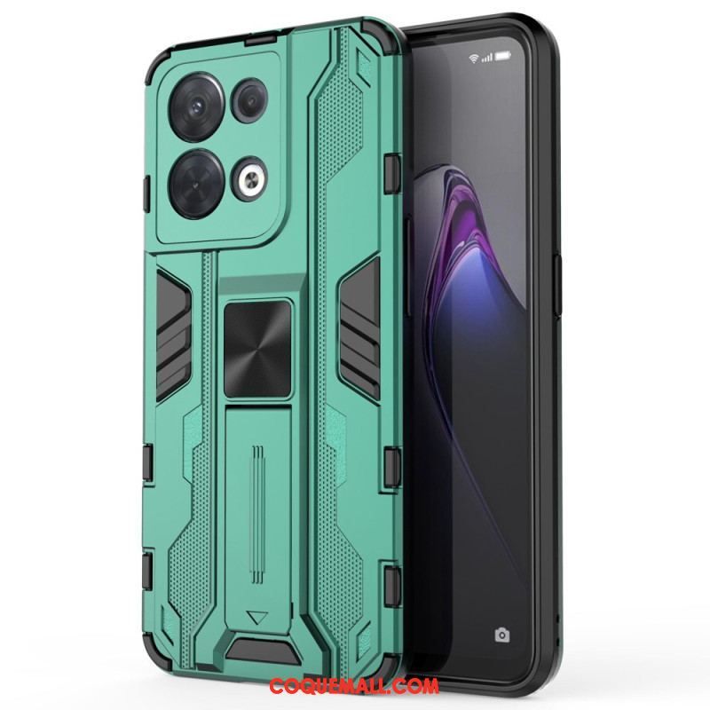 Coque Oppo Reno 8 Support Amovible Vertical et Horizontal