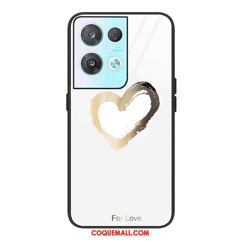 Coque Oppo Reno 8 Verre Trempé Coeur