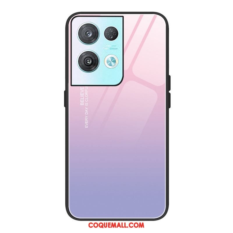 Coque Oppo Reno 8 Verre Trempé Gradient