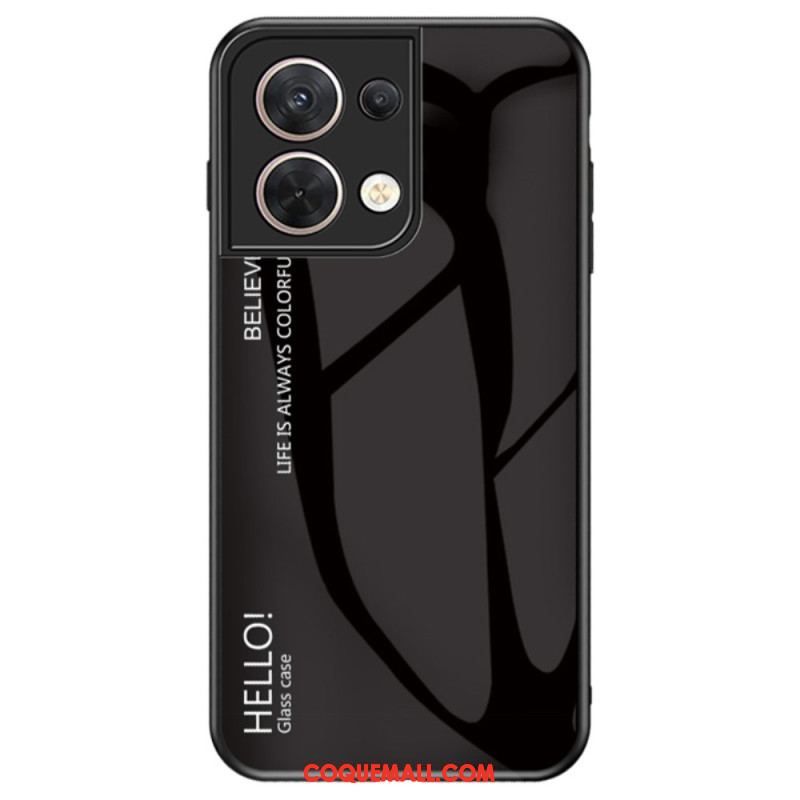 Coque Oppo Reno 8 Verre Trempé Hello