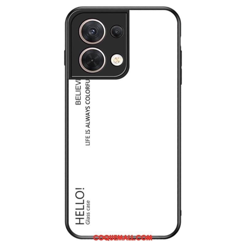 Coque Oppo Reno 8 Verre Trempé Hello