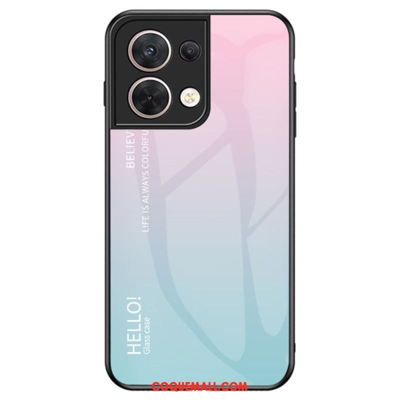 Coque Oppo Reno 8 Verre Trempé Hello