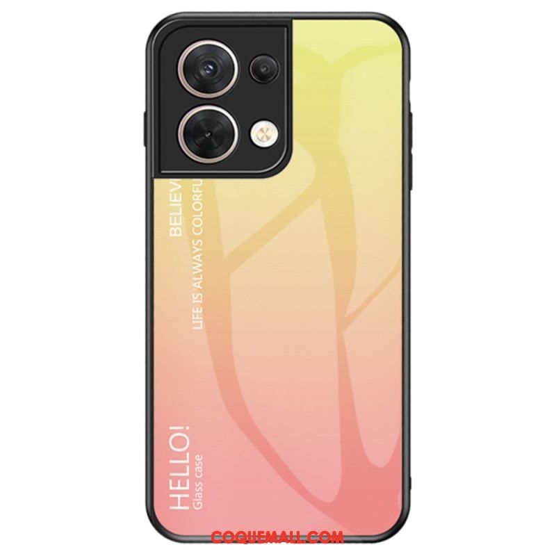 Coque Oppo Reno 8 Verre Trempé Hello