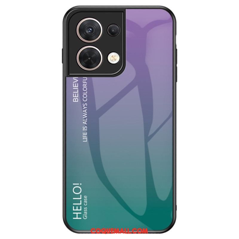 Coque Oppo Reno 8 Verre Trempé Hello