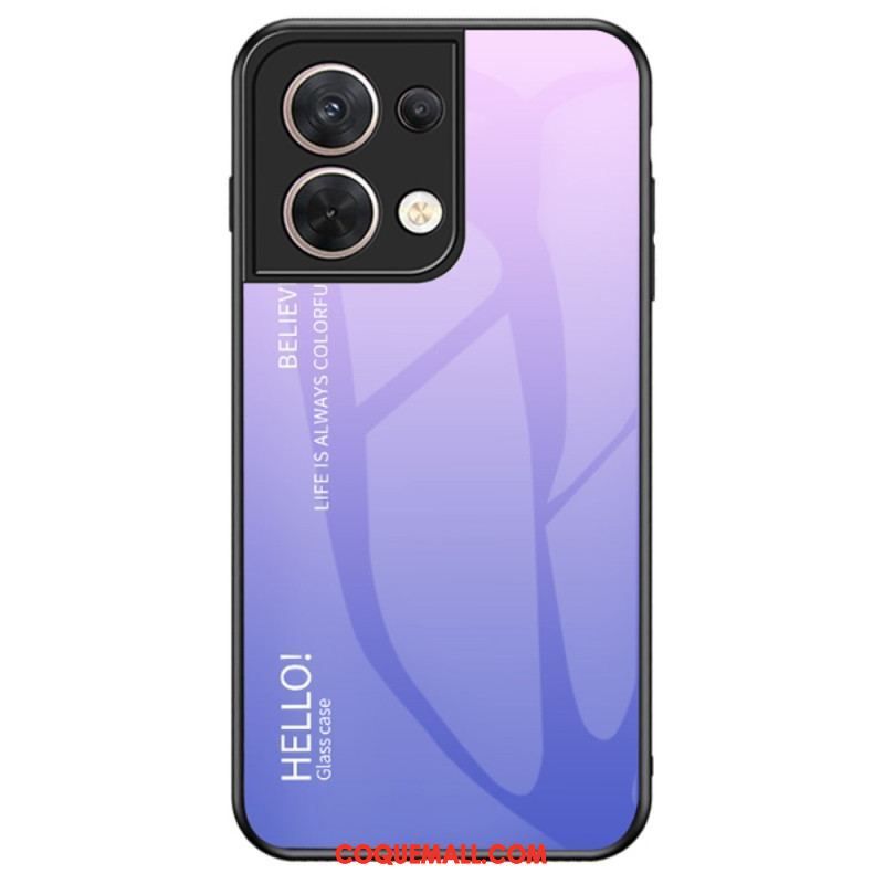 Coque Oppo Reno 8 Verre Trempé Hello