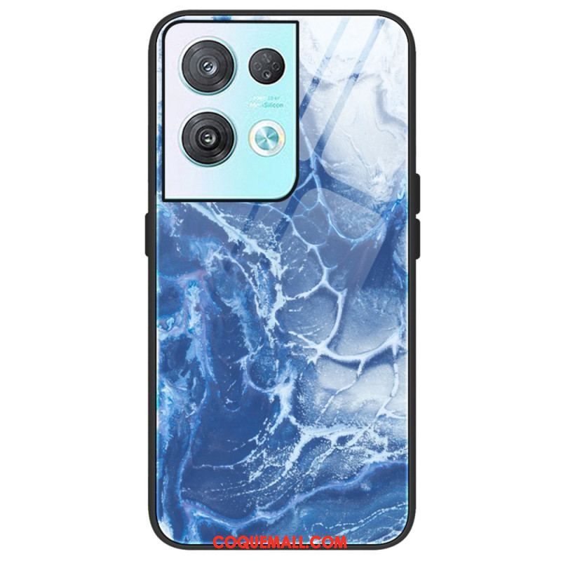 Coque Oppo Reno 8 Verre Trempé Marble Colors