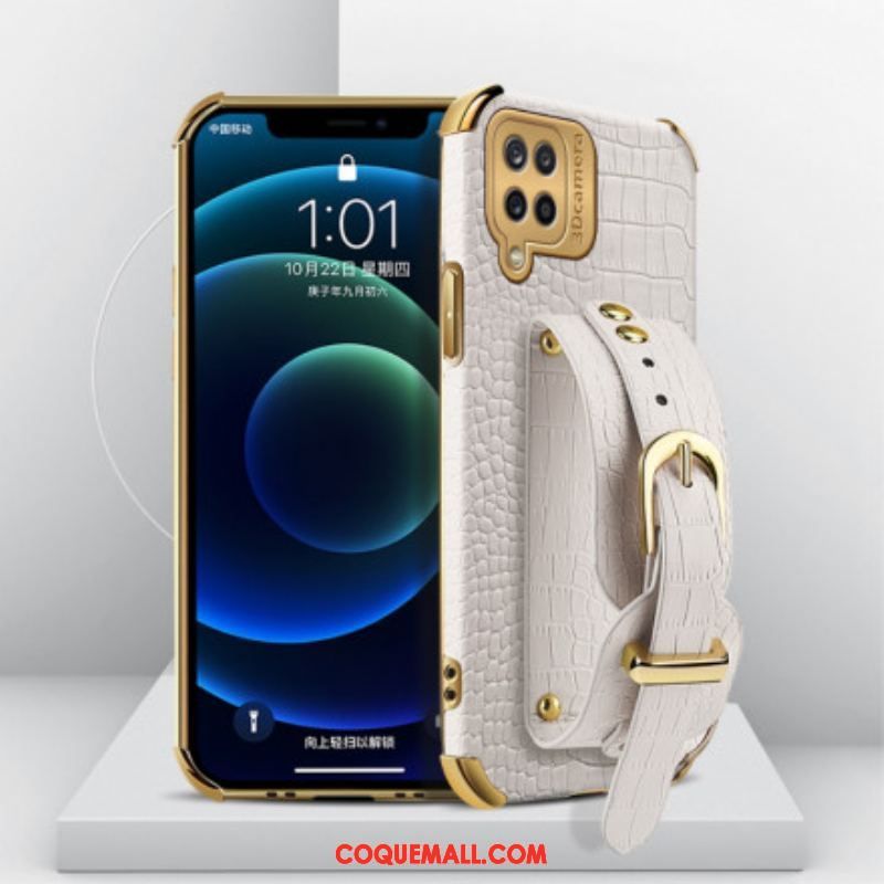 Coque Samsung Galaxy A12 / M12 Croco Bracelet