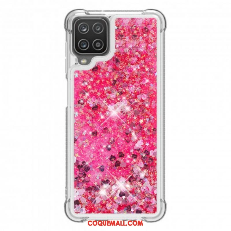 Coque Samsung Galaxy A12 / M12 Désire Paillettes