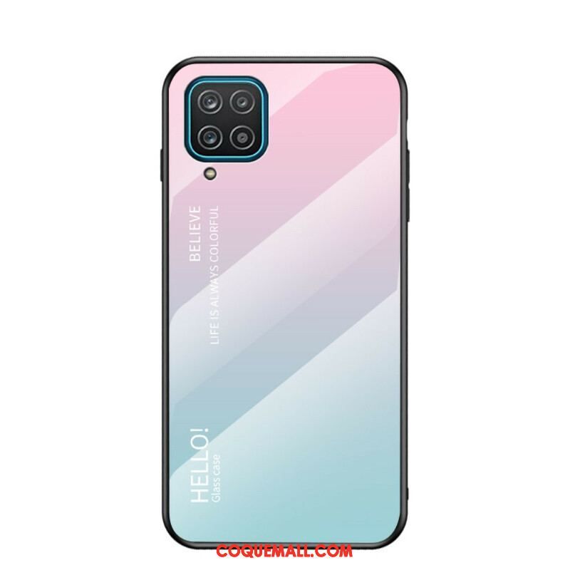 Coque Samsung Galaxy A12 / M12 Verre Trempé Hello