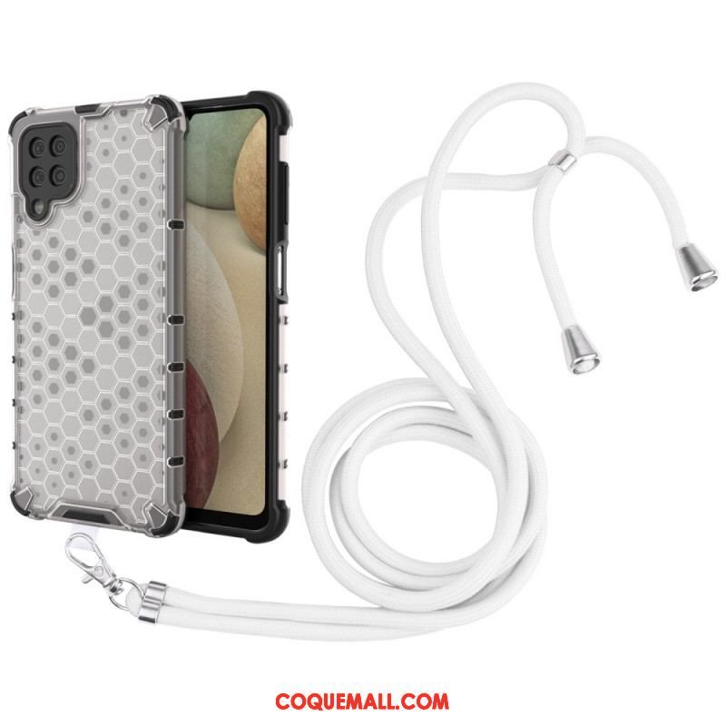 Coque Samsung Galaxy A12 / M12 à Cordon Nid d'abeille