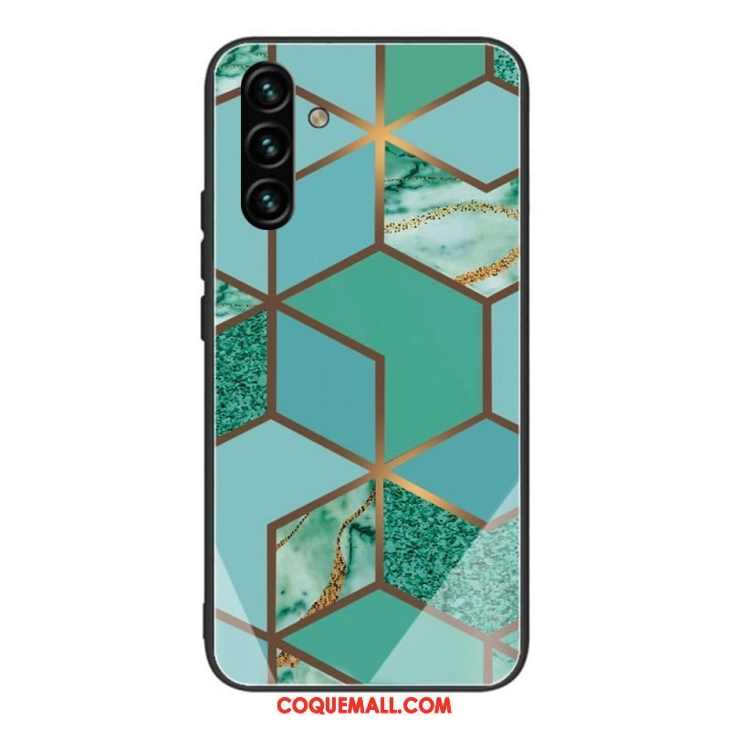 Coque Samsung Galaxy A13 5G / A04s Verre Trempé Marbre Géométrie