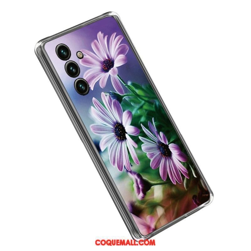 Coque Samsung Galaxy A14 5G / A14 Silicone Florale