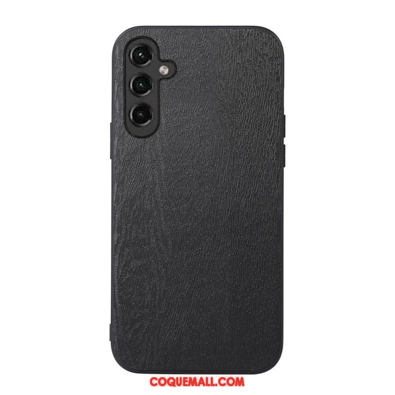 Coque Samsung Galaxy A14 5G / A14 Simili Cuir Effet Bois