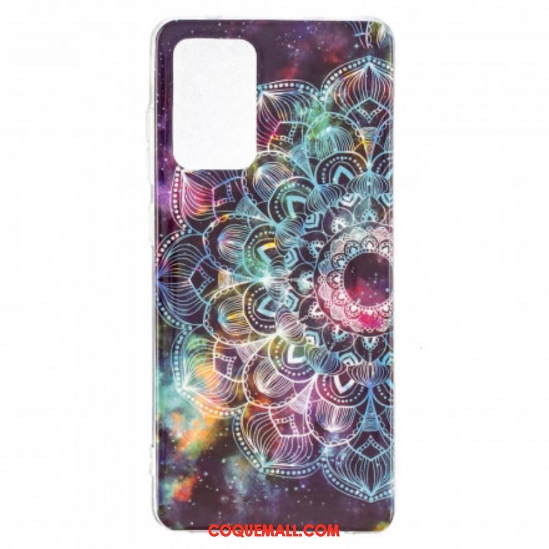 Coque Samsung Galaxy A52 4G / A52 5G / A52s 5G Mandala Coloré Fluorescente