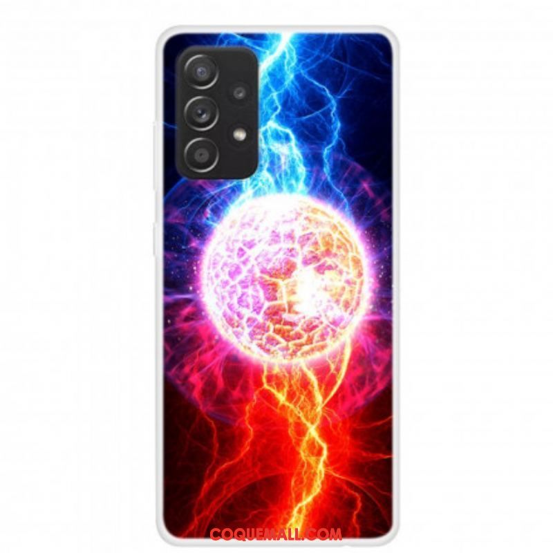 Coque Samsung Galaxy A52 4G / A52 5G / A52s 5G Silicone Planètes en feu