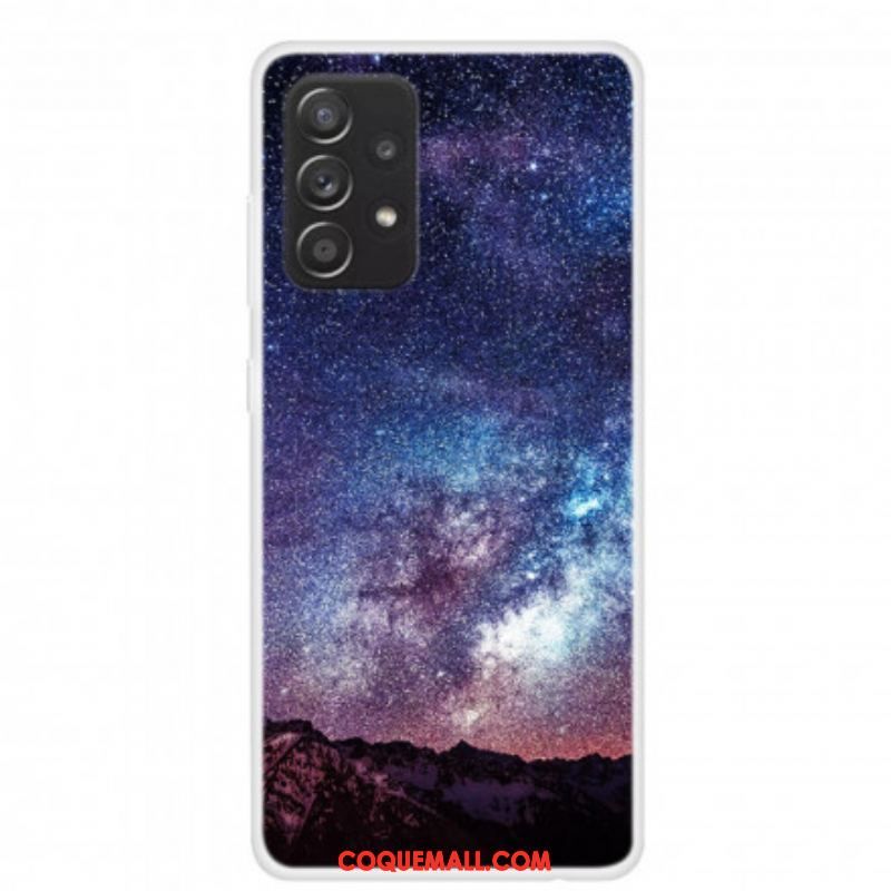 Coque Samsung Galaxy A52 4G / A52 5G / A52s 5G Silicone Planètes en feu