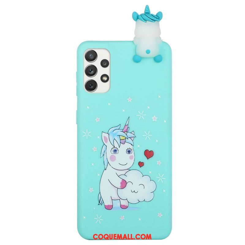 Coque Samsung Galaxy A53 5G Licorne Fun 3D