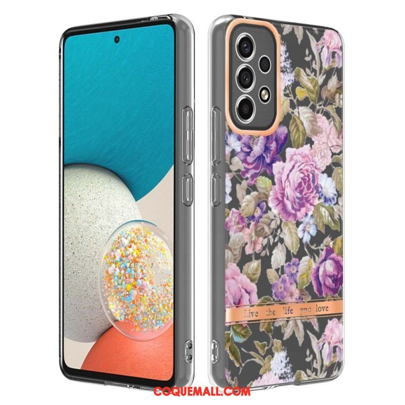 Coque Samsung Galaxy A53 5G Transparente Florale