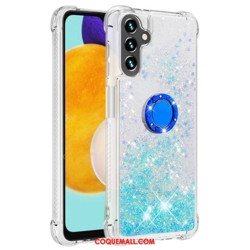 Coque Samsung Galaxy A54 5G Paillettes avec Anneau-Support