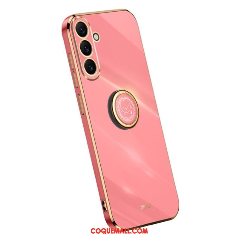 Coque Samsung Galaxy A54 5G Rebords Dorés avec Anneau-Support