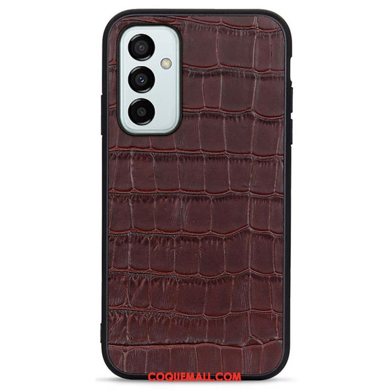 Coque Samsung Galaxy M23 5G Véritable Cuir Texture Crocodile