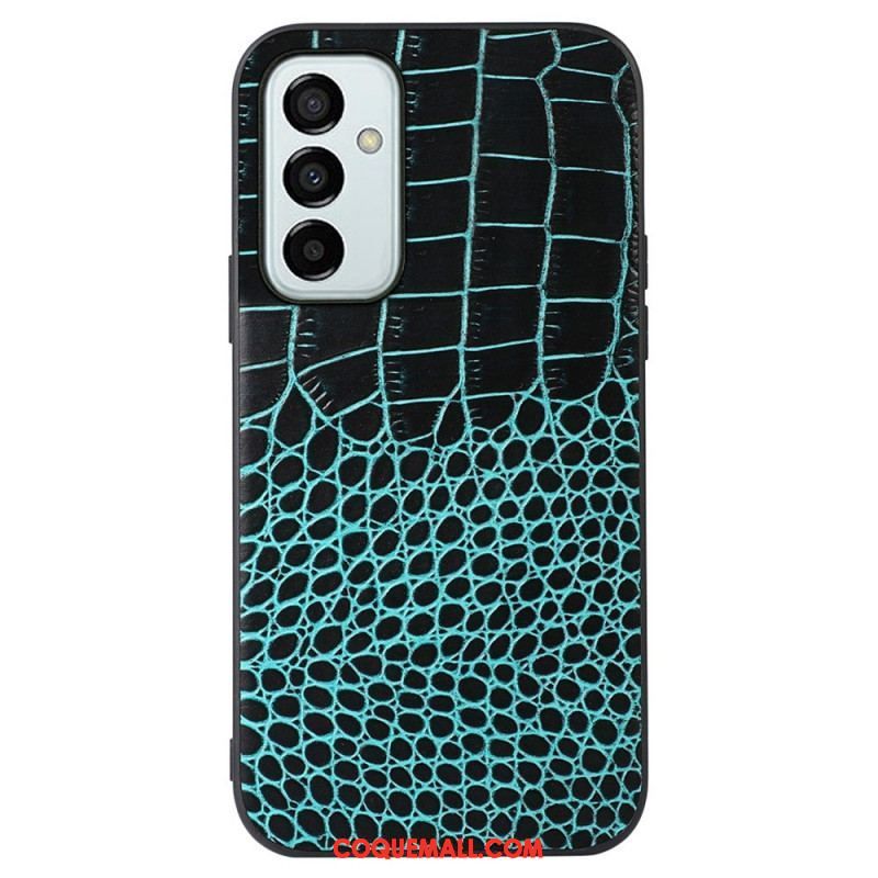 Coque Samsung Galaxy M23 5G Véritable Cuir Texture Crocodile