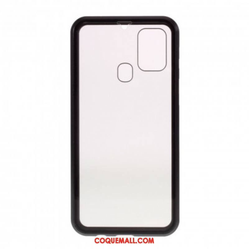 Coque Samsung Galaxy M31 Rebords Métal et Verre Trempé