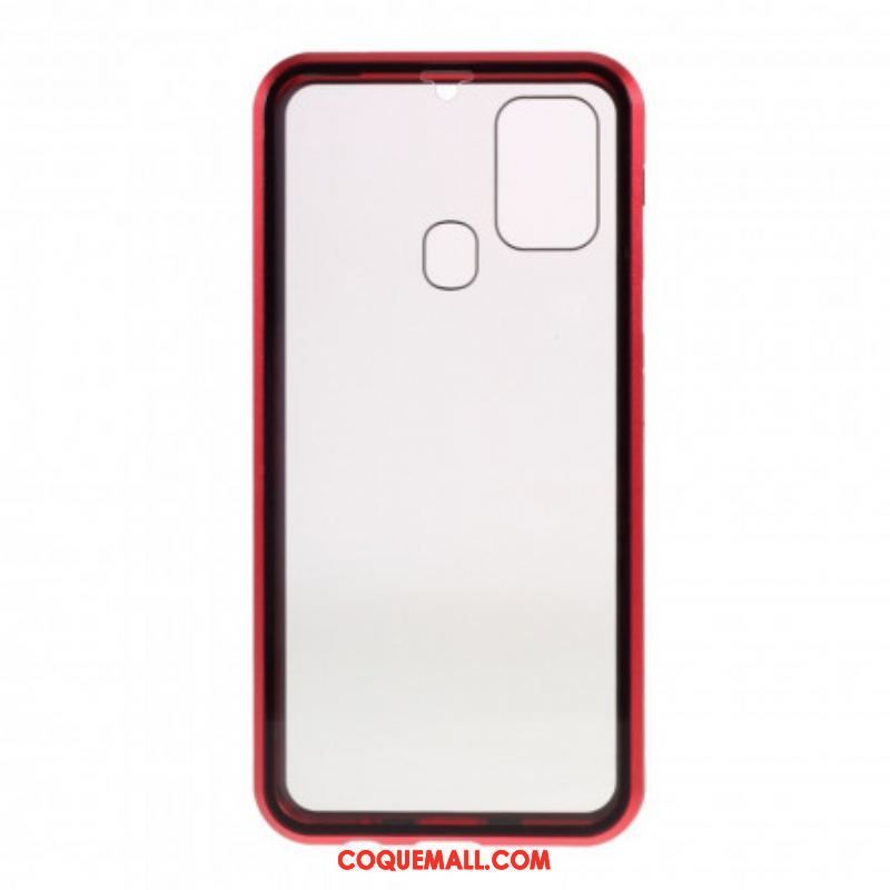 Coque Samsung Galaxy M31 Rebords Métal et Verre Trempé