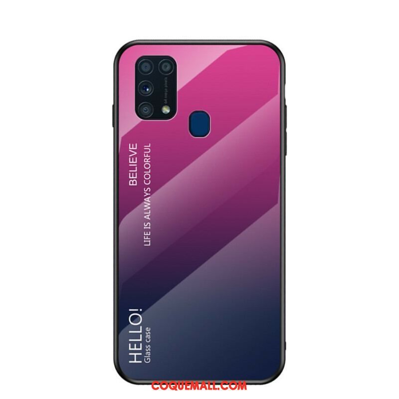 Coque Samsung Galaxy M31 Verre Trempé Hello