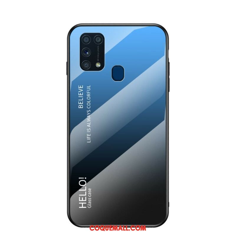 Coque Samsung Galaxy M31 Verre Trempé Hello